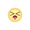 Squinting Face With Tongue emoticon flat icon