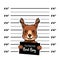 Squirrel bad boy criminal. Arrest photo. Police records. Squirrel prison. Police mugshot background. Vector.