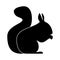 Squirrel black icon .