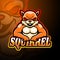 Squirrel esport logo mascot design