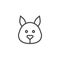 Squirrel head line icon