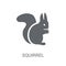 Squirrel icon. Trendy Squirrel logo concept on white background
