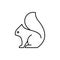 Squirrel line icon