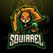 Squirrel mage esport logo mascot design