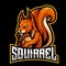 squirrel mascot logo. chipmunk esport gaming logo