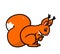 Squirrel orange animal cartoon