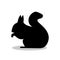 Squirrel rodent mammal black silhouette animal