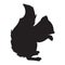 squirrel silhouette. Vector illustration decorative design