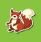 A squirrel sticker character