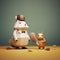 Squirrel And Thomas: A Minimalist 3d Character In Low Poly Style