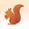 Squirrel trend vector illustration volume gradient