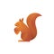 Squirrel trend vector illustration volume gradient