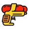 Squirt gun icon, outline style