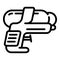 Squirt gun icon, outline style