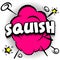 squish Comic bright template with speech bubbles on colorful frames