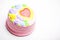 Squishy dessert toy white background