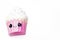 Squishy dessert toy white background