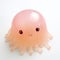 Squishy Jellyfish With Bright Pink Eyes On White Surface