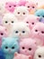 Squishy soft kittens fall gently they have neon pastel fur Generative AI