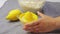 Sqweezing lemon and making juice