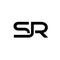 SR Letter black colors vector Logo