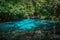 Sra Morakot Blue Pool at Krabi Province in Thailand. Famous Natural Attraction in Krabi