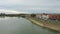 Sremska Mitrovica Serbia 10.28. 2023 Panoramic view of the City of Sremska Mitrovica and the Sava river from the