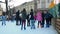 Sremska Mitrovica, Serbia December 28, 2023 City ice skating rink. Children and adults enjoy skating on a winter day