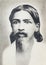 Sri Aurobindo Ghos Indian guru , Drawing on paper. Drawing according to an old photo.
