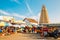 Sri Chamundeshwari Temple and street market in Mysore, India