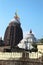 Sri jagannath temple puri south gate view closeup historical famous place with blue sky and trees in day light beautiful location