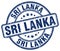 Sri Lanka blue grunge round vintage stamp