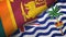 Sri Lanka and British Indian Territory two flags textile cloth, fabric texture