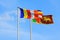 Sri Lanka And Buddhism Fluttering Flag