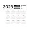 Sri Lanka Calendar 2023. Week starts from Sunday. Vector graphic design.