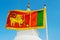 Sri Lanka flag on flagstaff.