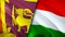 Sri Lanka and Hungary flags. 3D Waving flag design. Sri Lanka Hungary flag, picture, wallpaper. Sri Lanka vs Hungary image,3D