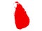 Sri Lanka map - state of the Democratic Socialist Republic of Sri Lanka