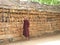 Sri lanka monk who mindfulness in the Anuradhapura walking meditation