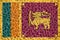 Sri Lanka national flag made of water drops. Background forecast season concept