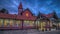 Sri Lanka, Nuwara Eliya: colonial British post office at night