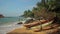Sri Lanka ocean seascape sea shore. Landscape.