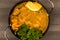 Sri Lanka Style King Prawn Curry With Lemon and Coriander Herbs