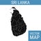 Sri Lanka vector map with title