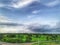 sri lankan evienig sky near the dam