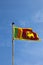 Sri lankan flag and blue sky