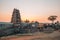 Sri Virupaksha temple at sunset in Hampi, India