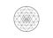 Sri Yantra, Sacred geometry, symbol of Hindu tantra formed by nine interlocking triangles that radiate out from the central point