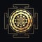 The Sri Yantra or Sri Chakra, form of mystical diagram, Shri Vidya school of Hindu tantra symbol. Sacred geometry vector