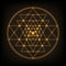 Sri Yantra - symbol of formed by nine interlocking triangles that radiate out from the central point. Sacred geometry.